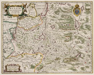 Carte de la Russie occidentale De: Partes Septentrionalis et Orientalis, 1664