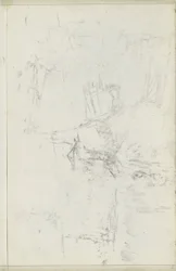 Abklatsch van de krijttekening op blad 5 verso
