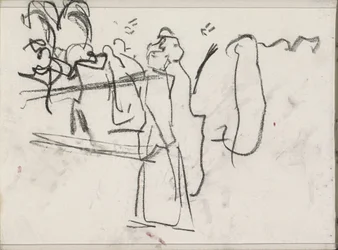 Figures, peut-être en train de marcher