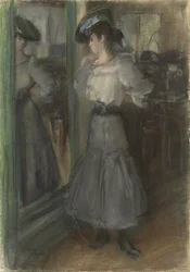 Fille devant un miroir