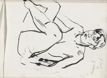 Femme nue assise