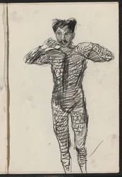 Homme debout en costume, peut-être un artiste