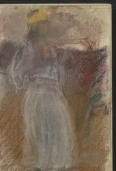 Femme debout en vêtements orientaux