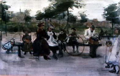 Le banc du parc, Amsterdam