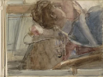 Femme à une table
