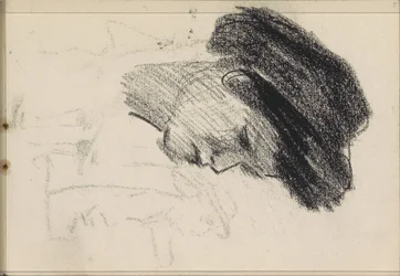 Tête de femme, en profil