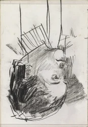 Tête de femme, de profil