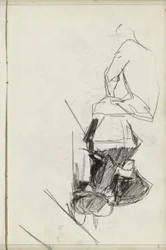 Homme assis et une fille assise