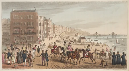 Personnages sur le Steyne, Brighton, de The English Spy, publié 1824
