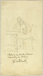 George Cruikshank faisant une gravure