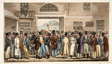 Lundi après le Grand St Leger, ou les Héros du Turf Payant et Recevant à Tattersalls, de The English Spy