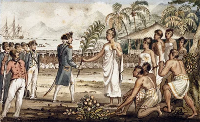 Oatehite, illustration de "Les Voyages du Capitaine Cook"