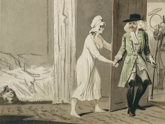Le cocu part pour la chasse, vers 1800