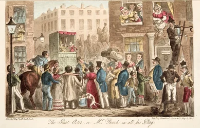 Le grand acteur, ou M. Punch dans toute sa gloire, de The English Spy, pub. 1824