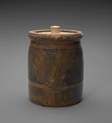Pot avec couvercle, vers 1873-1882