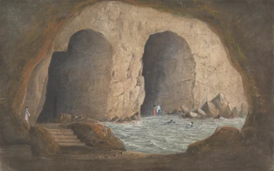 Vue des grottes de Syrini - Sorrente / Baie de Naples