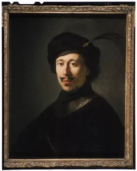 Jeune homme avec une gorgerette et un chapeau à plumes, c.1630