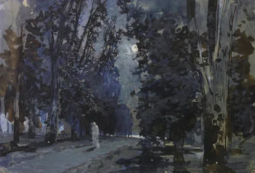 Les ombres. Nuit au clair de lune