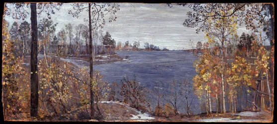 Automne tardif. Peinture de Isaak Izrailevich Brodsky (Brodski) (1884-1939)