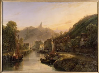 Vue du port de Dinan - par Isidore Dagnau, vers 1830