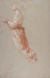 Ange registre supérieur, étude pour peintures murales dans la chapelle de Saint Remi, Sainte-Clotilde