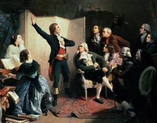 Le poète et compositeur Claude Joseph Rouget de Lisle interprétant la Marseillaise, 24 avril