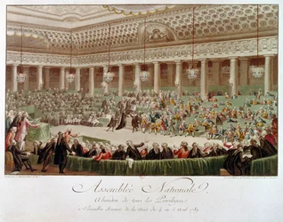 La nuit du 4 août (gravure en couleur)