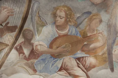 Anges, anges musiciens et putti, (détail)