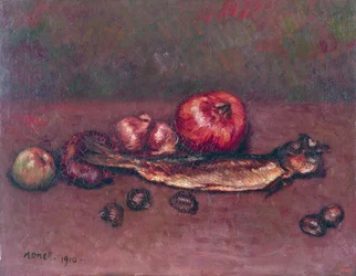 Nature morte aux oignons et au hareng