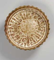 Plat décoré, mauresque