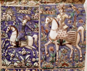 Art islamique : chasse au faucon