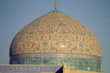 Le dôme de la mosquée Masjid-i-Sheikh Lutfallah, construit entre 1602-19 par Shah Abbas I