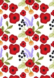 Impression de coquelicots, 2015 (papier découpé)