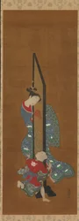 Mère et enfant jouant, XVIIIe siècle
