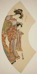La courtisane Hanaogi de l