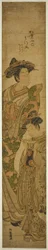 La courtisane Matsukaze du Matsubaya et son assistante