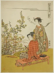 Le huitième mois au temple Hagi (Hachigatsu Hagidera), de la série "Lieux célèbres d