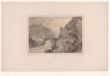 Vue de Saint-Maurice en Suisse