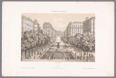Vue de la Place et de la Rue Impériale à Lyon