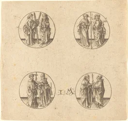 Huit apôtres dans quatre médaillons