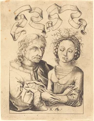Le vieil homme insensé et la jeune fille, vers 1480-1490