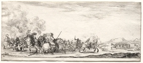 Paix et guerre : escarmouche de cavalerie