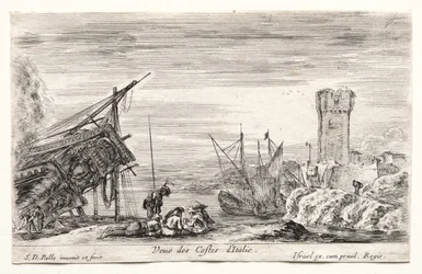 Vues de ports maritimes : Vue de la côte italienne