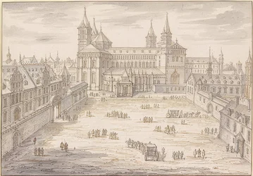 La cathédrale de Spire et le palais épiscopal. 1621