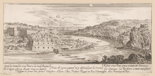 Vue de Lyon dans un méandre de la Saône