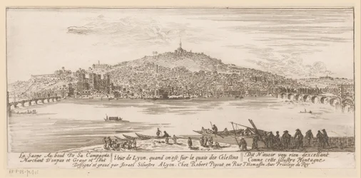 Vue de Lyon depuis la rive près du monastère des Célestins