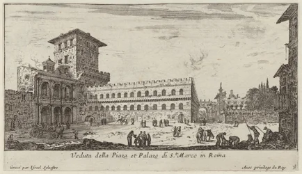 Veduta della Piaza et Palazo di St. Marco à Rome