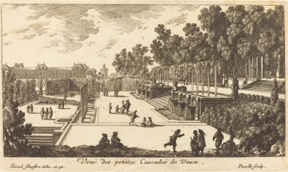 Vue des petites cascades de Vaux