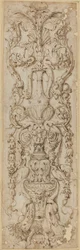 Grotesque avec un satyre