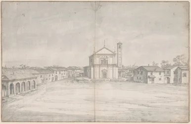 Centre-ville avec une église